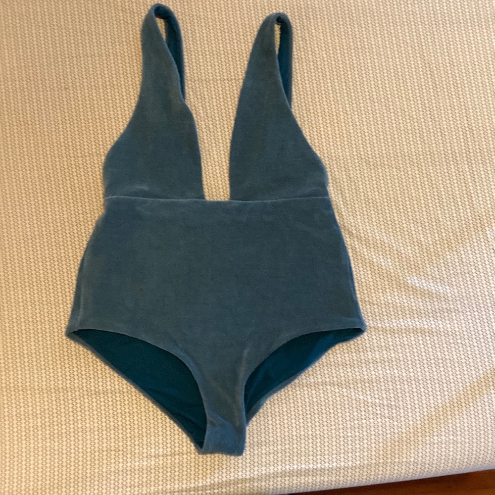 Mara Hoffman Terry one piece bathing Suit L
